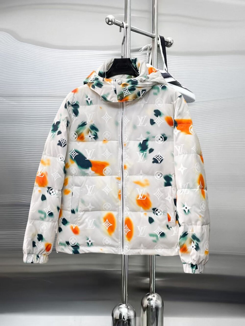 Louis Vuitton Monogram Down Jacket with Ink-Wash Effect